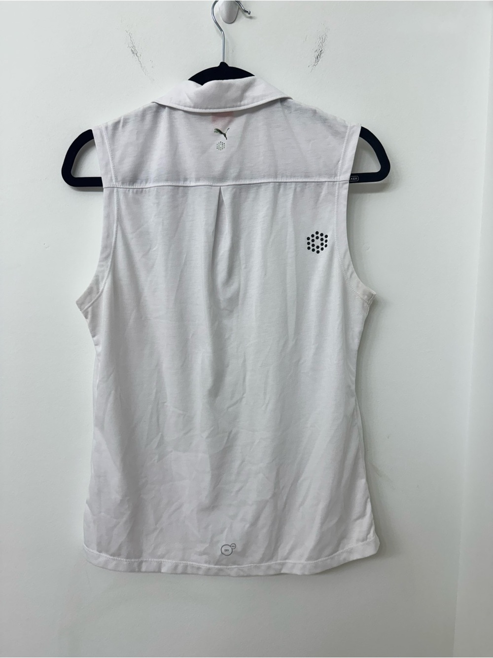 Puma White Sleeveless Polo Tank Top - Picture 2 of 3